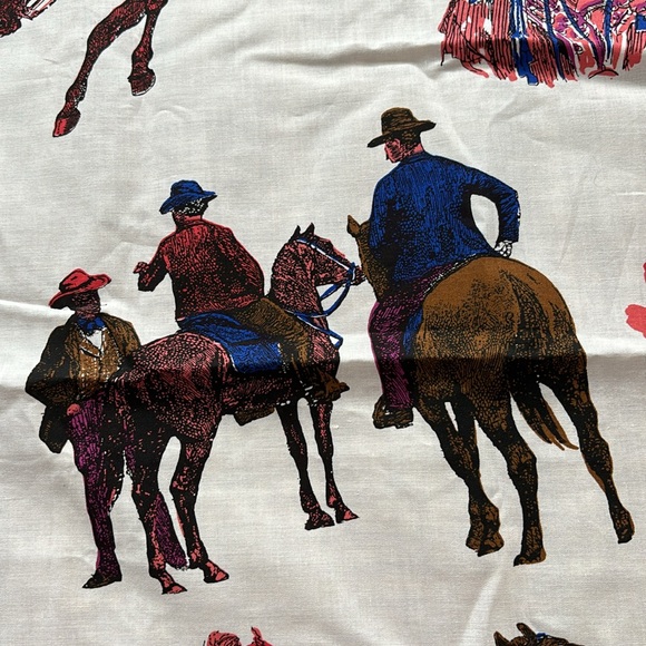 Vintage cowboys and Native Americans fabric - Picture 2 of 7